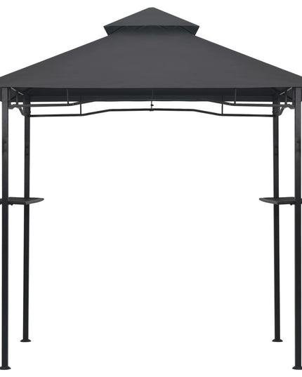 NNEVL BBQ Gazebo 240x150x255 cm Anthracite Steel