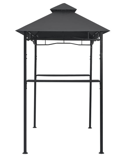 NNEVL BBQ Gazebo 240x150x255 cm Anthracite Steel