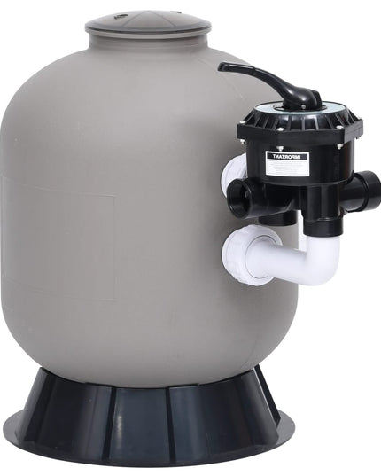 vidaXL Pool Sand Filter with Side Mount 6-Way Valve Gray