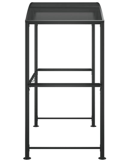 NNEVL BBQ Gazebo with Side Shelves Anthracite 210x114x230 cm Steel