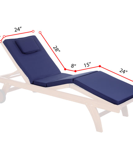 Blue Chaise Lounger Cushion