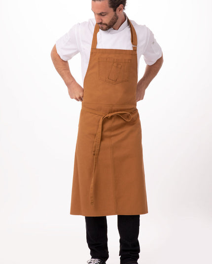 NNEDSZ Rockford Nutmeg Chefs Bib Apron by Chef Works
