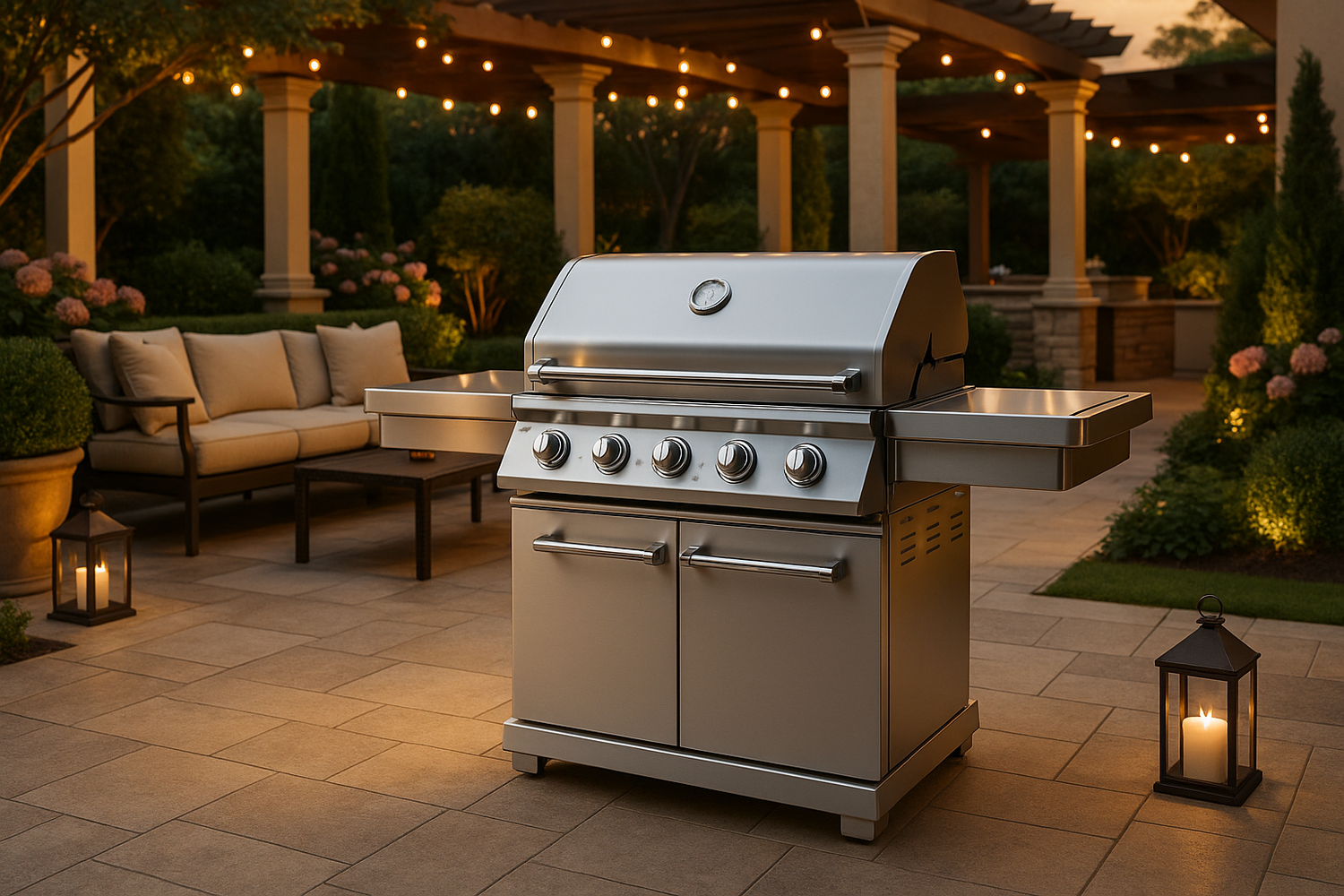 BBQ Grill high ticket in a beautiful upscale patio