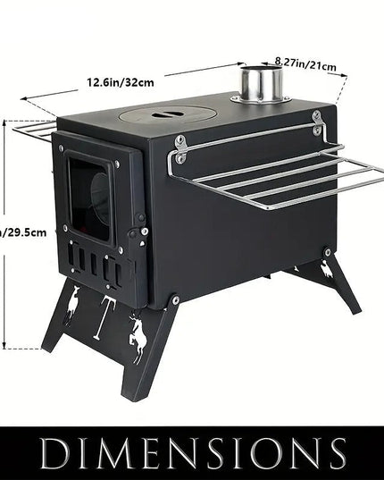 NNETM Outdoor Camping Wood Stove Tabletop Heater