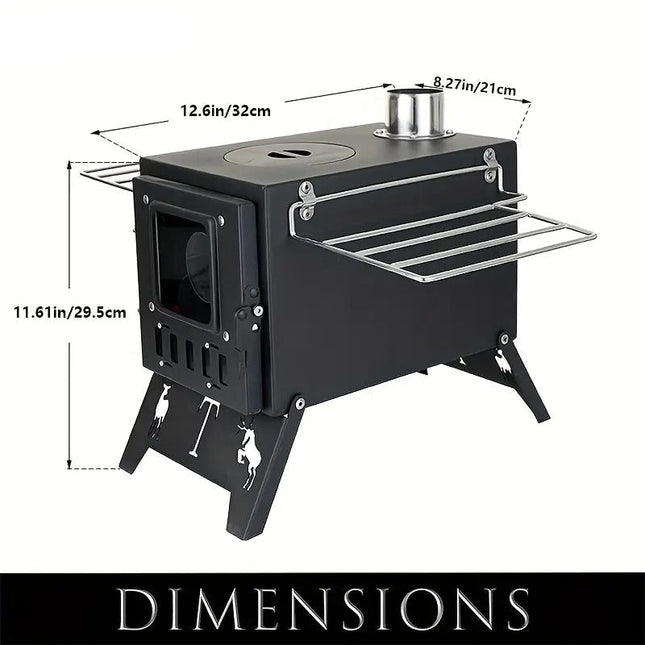 NNETM Outdoor Camping Wood Stove Tabletop Heater