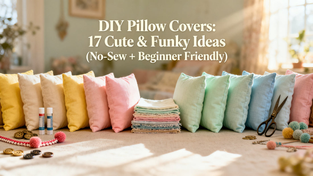 DIY Pillow Covers: 17 Cute & Funky Ideas (No-Sew + Beginner Friendly)
