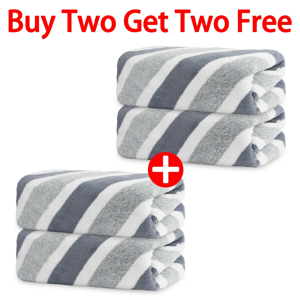 12pcs/ 8pcs/ 4pcs Bath Sheet, Extra Large Coral Fleece Bath Sheet, Large Bath Towels, Ultra-lightweight, Blazing Quick-Dry, Incredibly Absorbent, for Home, Gym, Pool, Spa 55.12*27.56ln Father's Day Gift, Valentine's Day Gift,