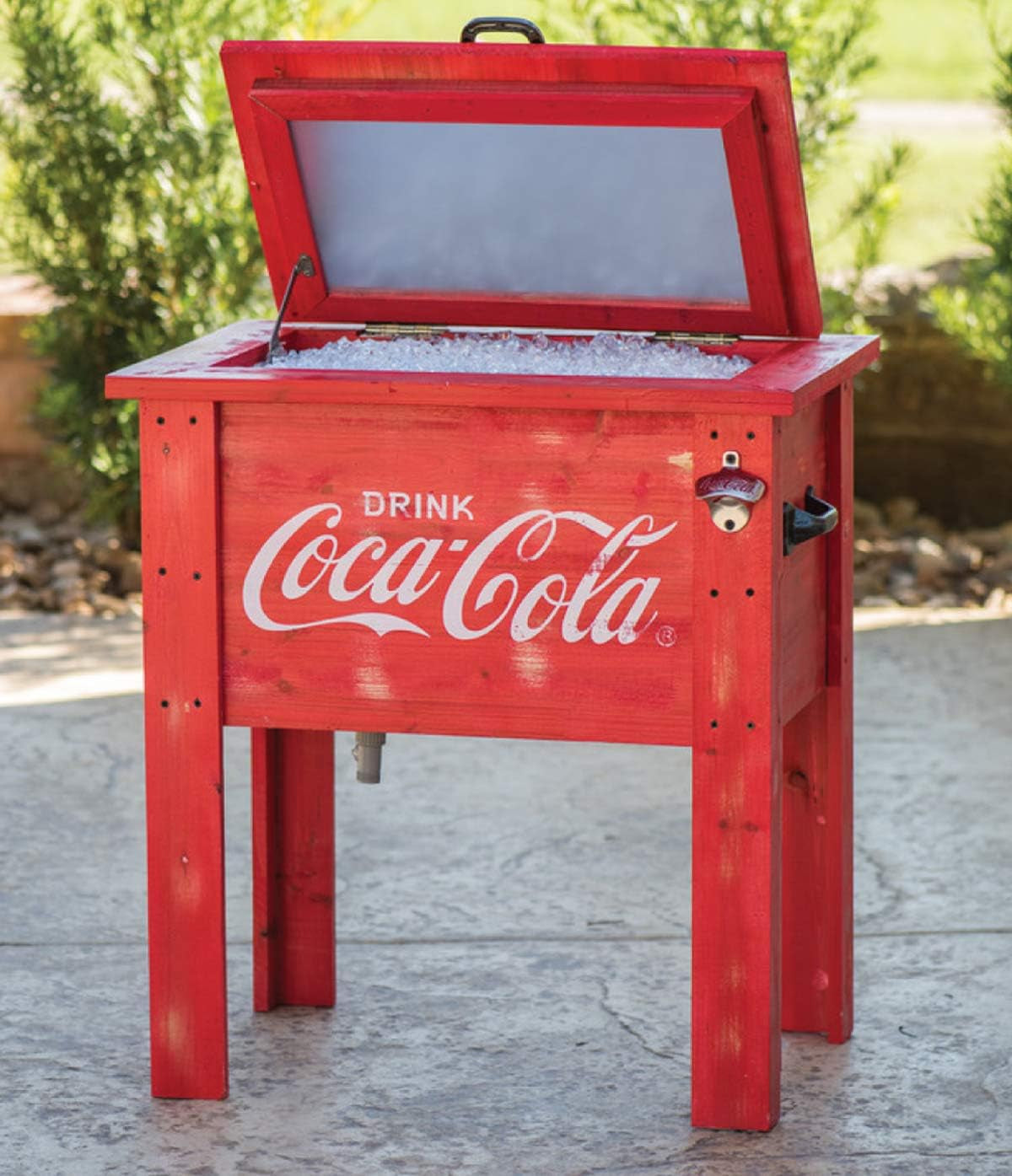 Chill in Style with the Retro Coca Cola Vintage Cooler - 54 Quarts of Refreshing Fun in Classic Red!
