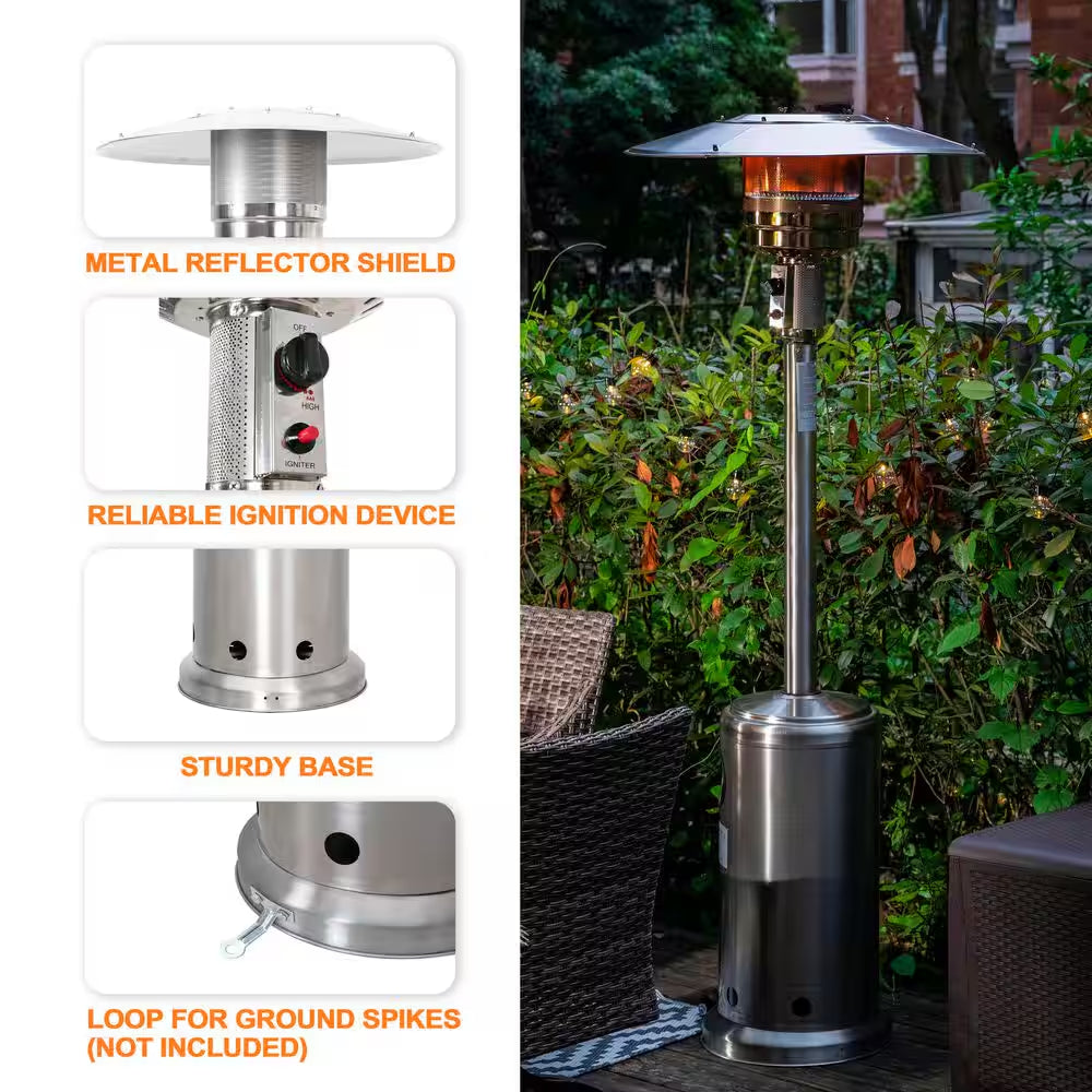 46000-BTU Stainless Steel Outdoor Heater