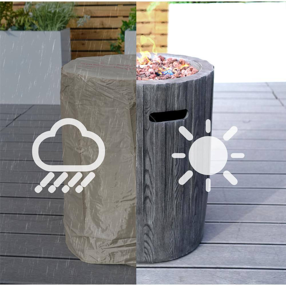 Penny Outdoor Vertical Wood Grain Effect Heater