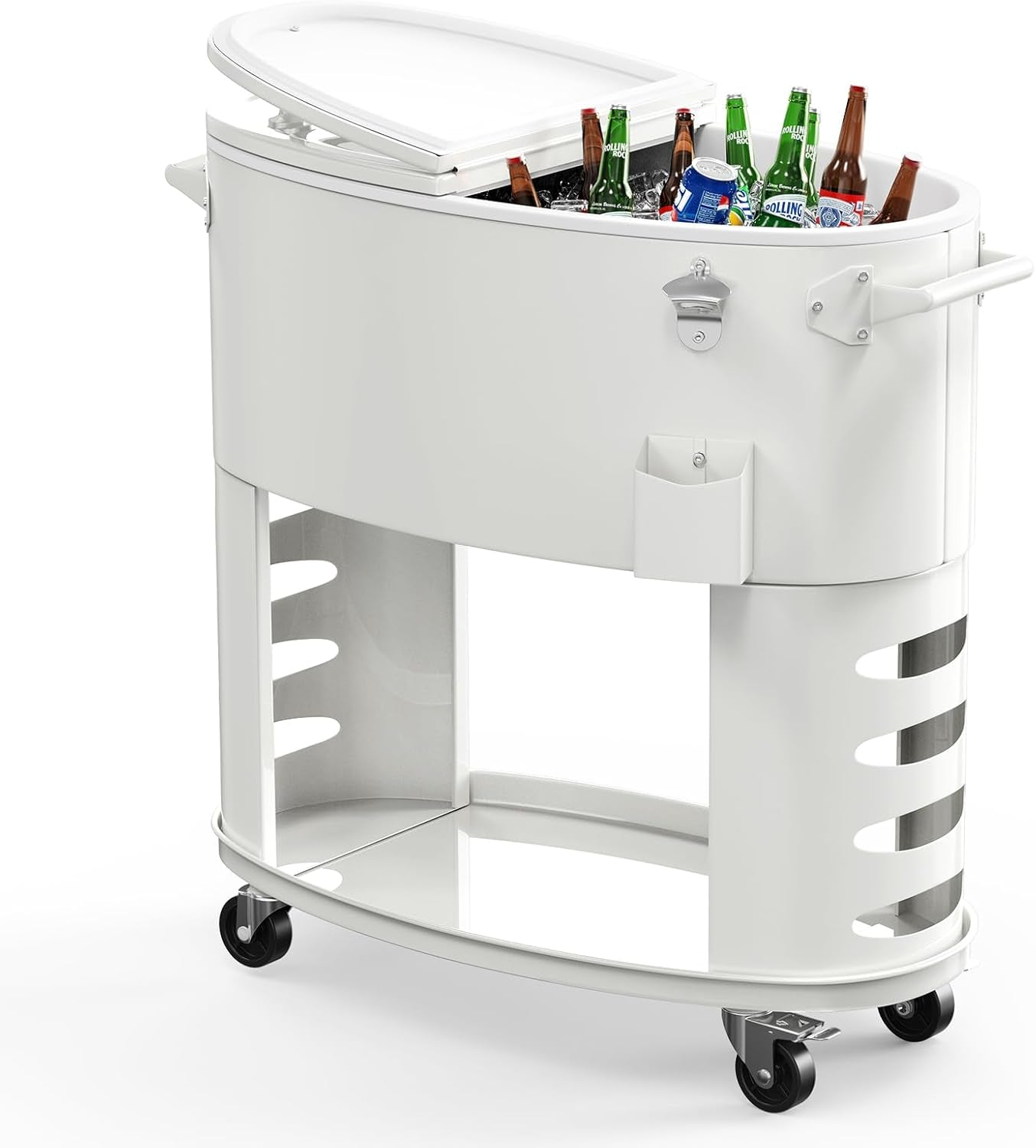 Beat the Heat with Our 70 Qt Rolling Patio Cooler – Your Essential Summer Party Companion!