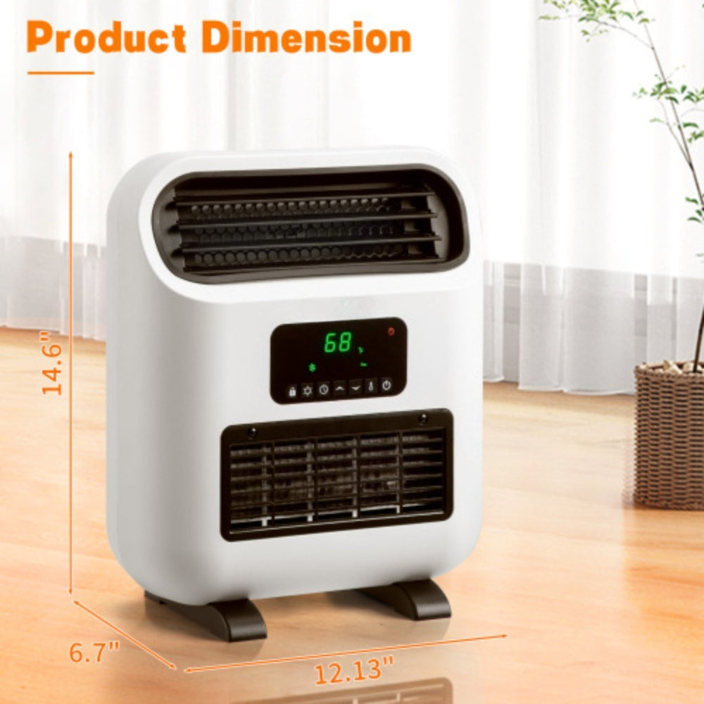 1500W Electric Space Heater with Fast Heating, Wall-Mountable or Floor-Standing Portable Heater Suitable for Home, Office & Bedroom - 3-Temperature Settings, 12H Timer, Overheat Protection & Tip-Over Switch, Compact Quartz He