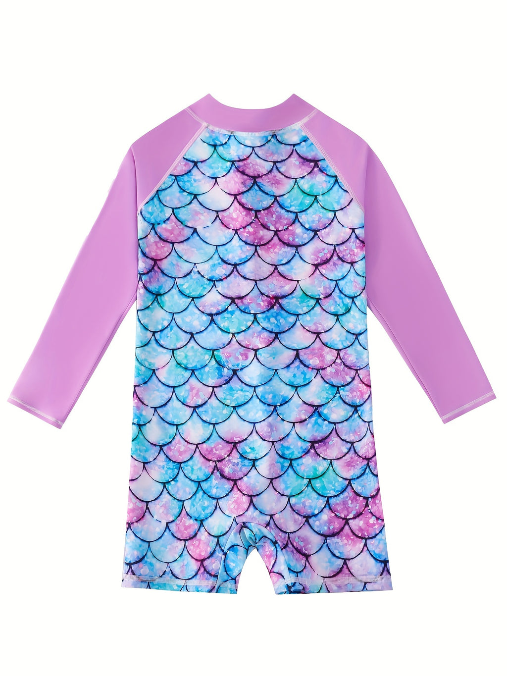 One-piece Enchanting Mermaid Swimsuit for Girls - Vibrant Colors & Stretchable Comfort - Ideal for Pool Parties & Beach Outings