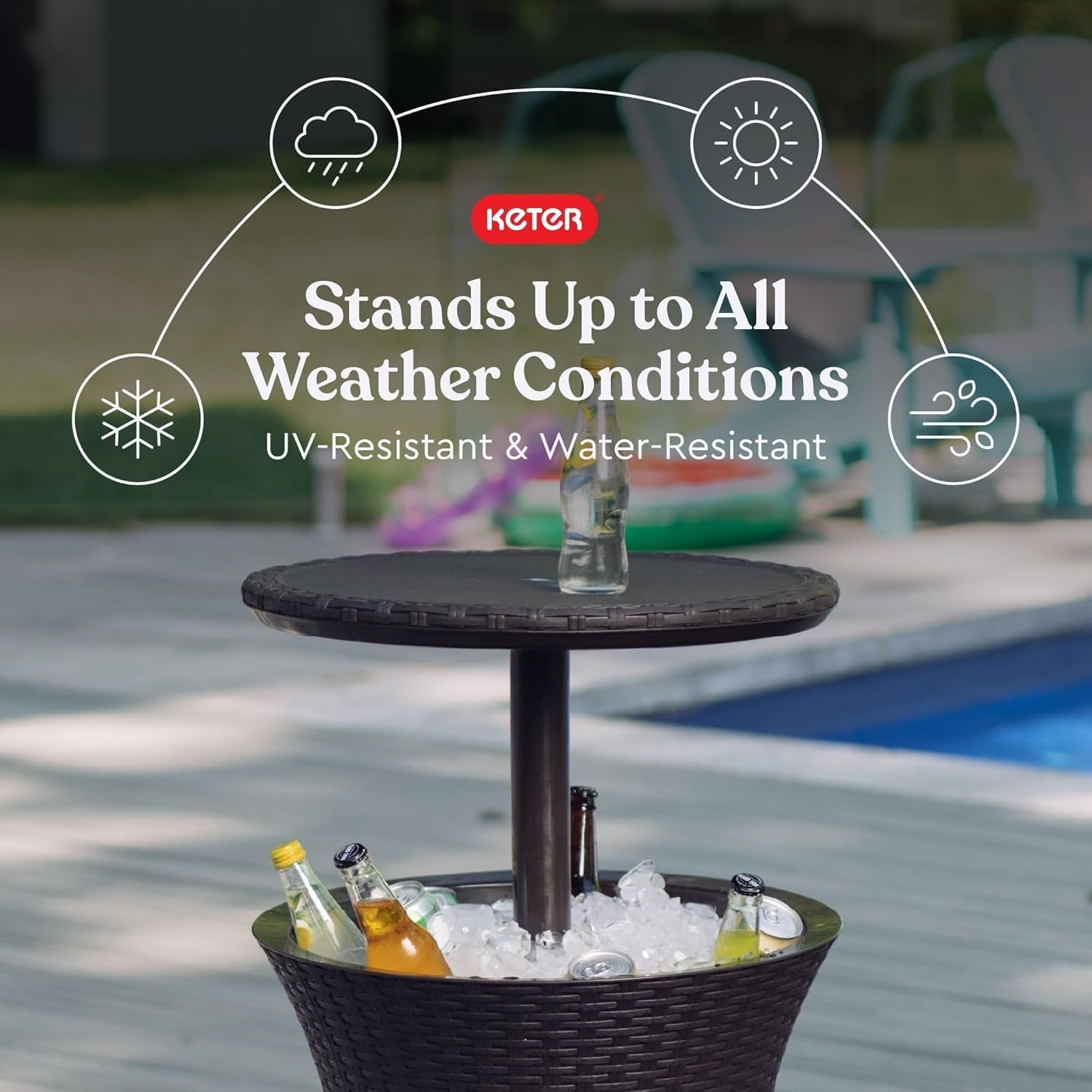 Elevate Your Outdoor Experience with the Pacific Cool Bar: The Ultimate Beverage Cooler and Stylish Patio Table!