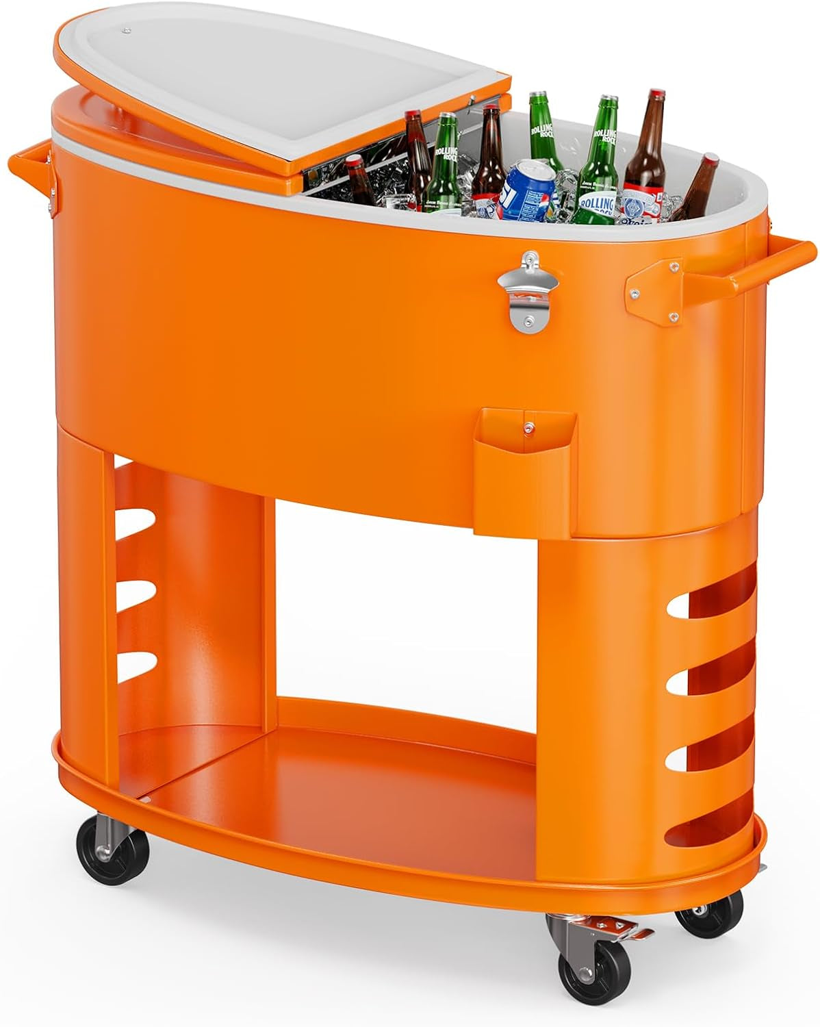 Beat the Heat with Our 70 Qt Rolling Patio Cooler – Your Essential Summer Party Companion!