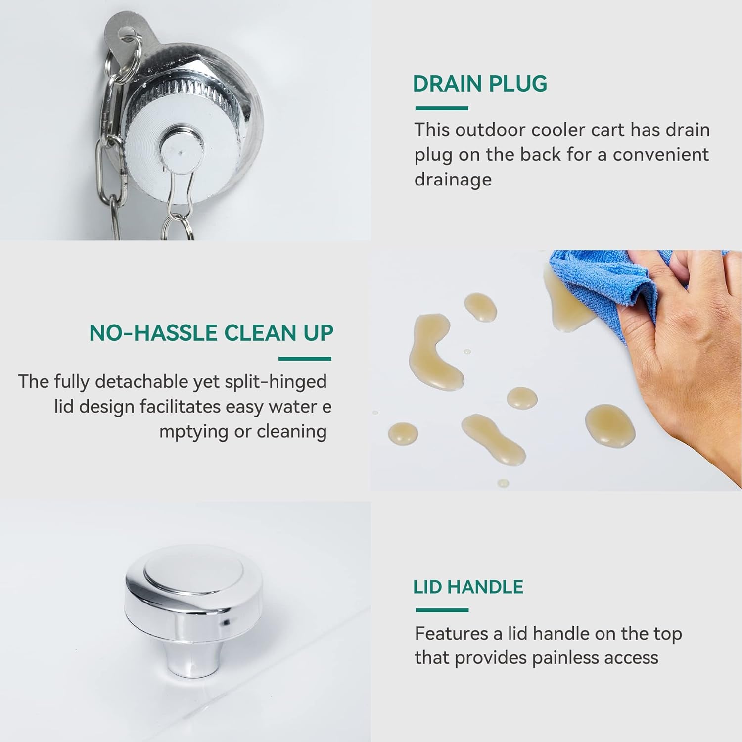 Elevate Your Summer Gatherings with the 80 Quart Rolling Patio Cooler Cart – The Ultimate Companion for Pool Parties and BBQs!