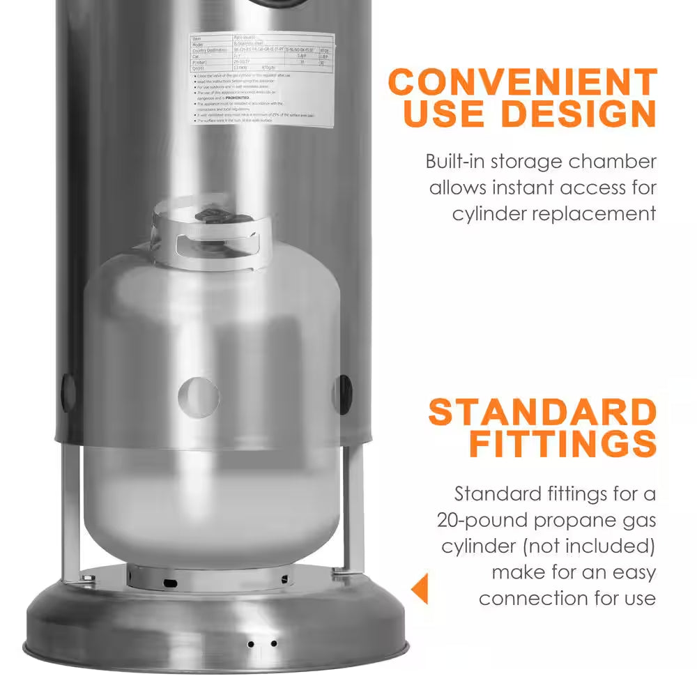 46000-BTU Stainless Steel Outdoor Heater