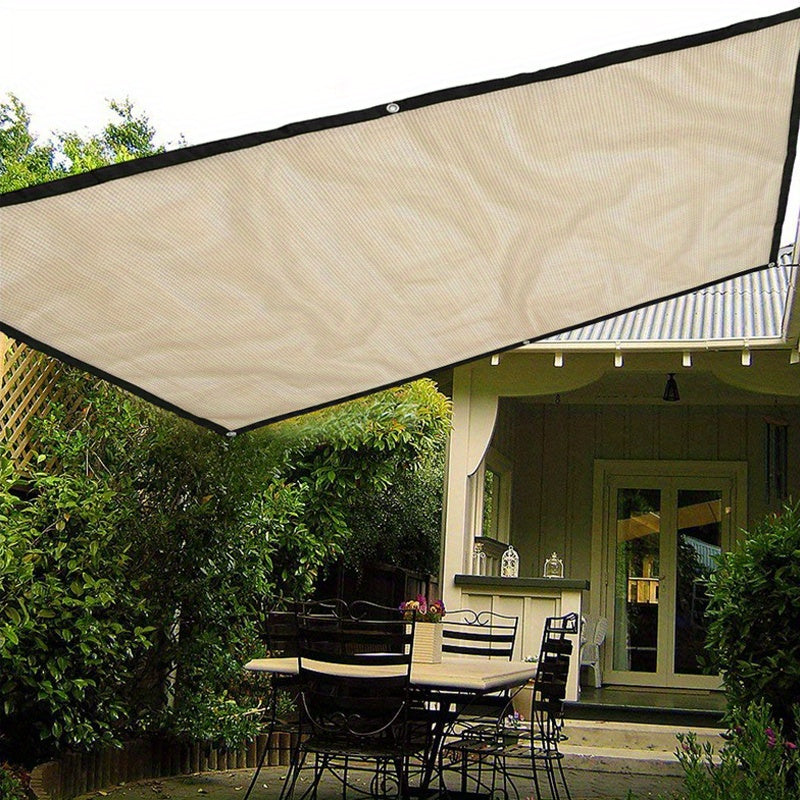 1pc Rectangular Sunshade, Breathable, Square Sunshade Net, Balcony, Garage, Backyard, Swimming Pool, Lawn, Outdoor Activities, Shading Rate (90% -95%), No Additional Tying Rope And Hook Included