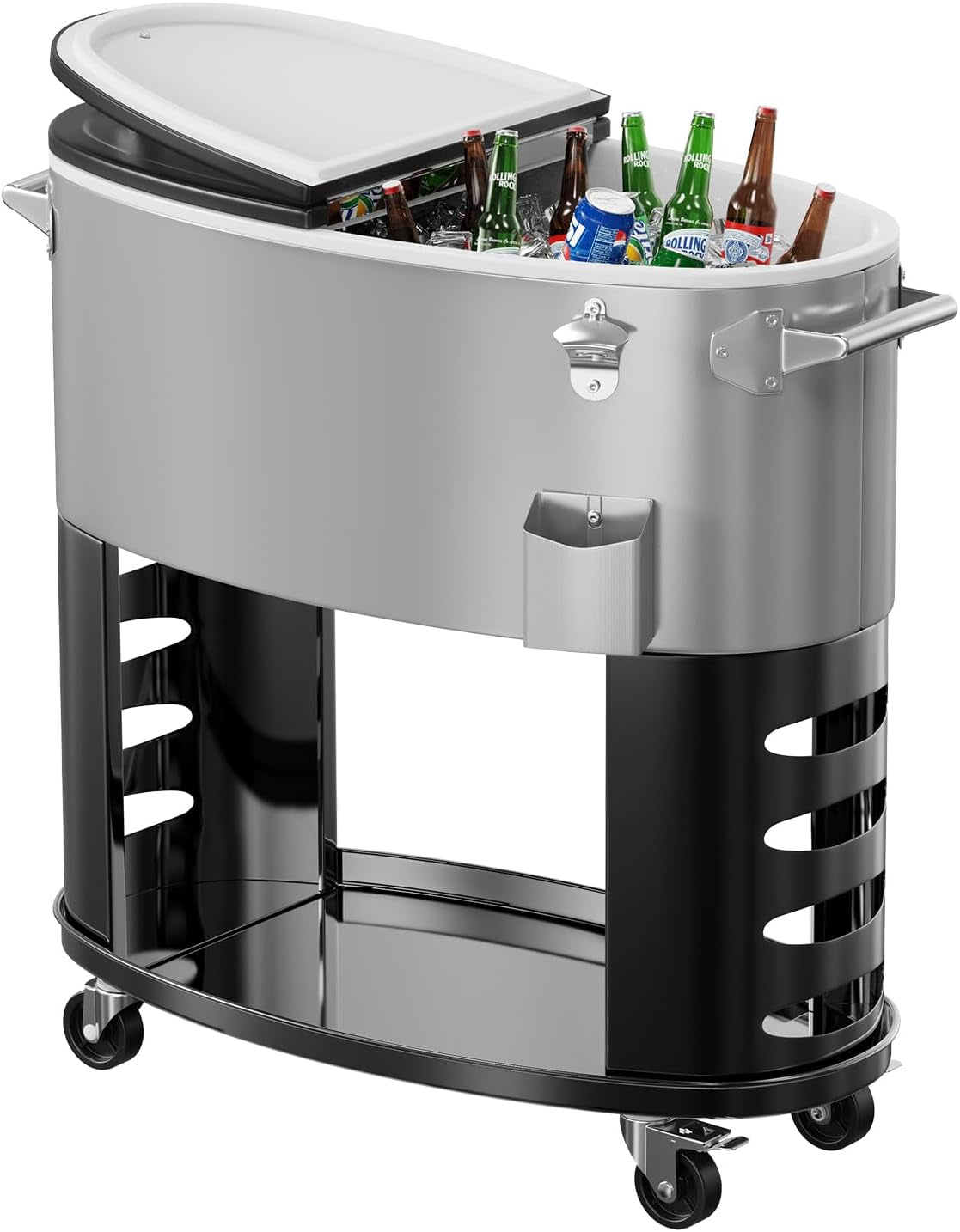 Beat the Heat with Our 70 Qt Rolling Patio Cooler – Your Essential Summer Party Companion!