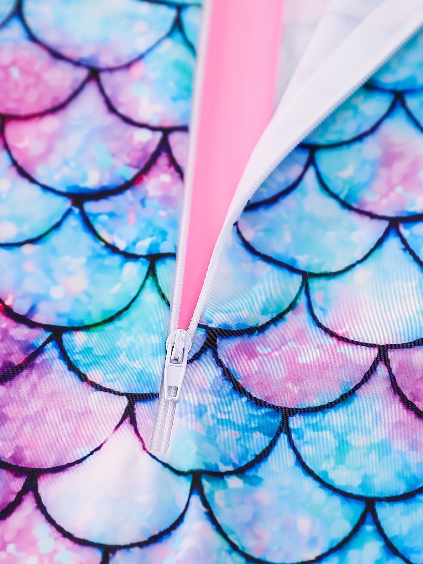 One-piece Enchanting Mermaid Swimsuit for Girls - Vibrant Colors & Stretchable Comfort - Ideal for Pool Parties & Beach Outings