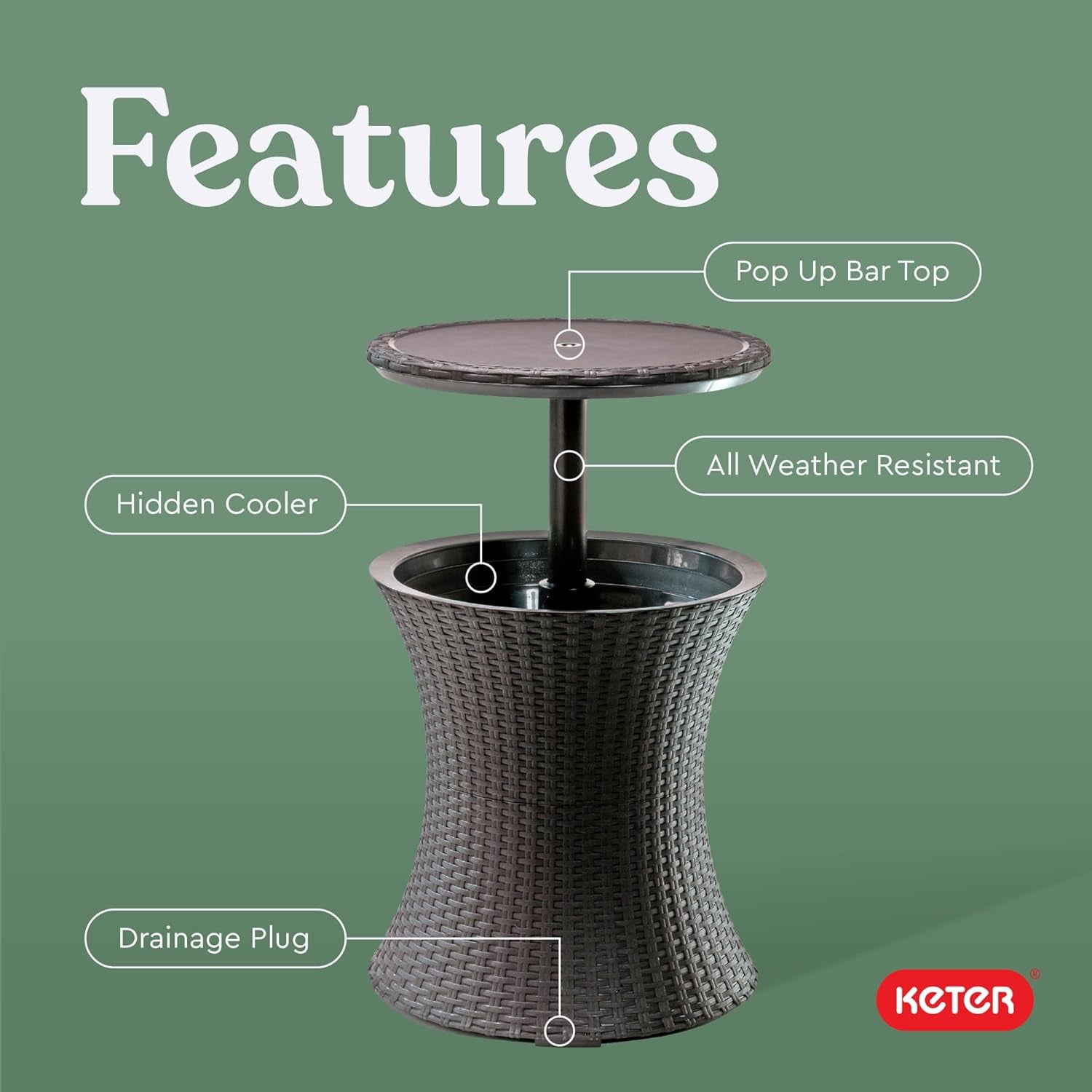 Elevate Your Outdoor Experience with the Pacific Cool Bar: The Ultimate Beverage Cooler and Stylish Patio Table!