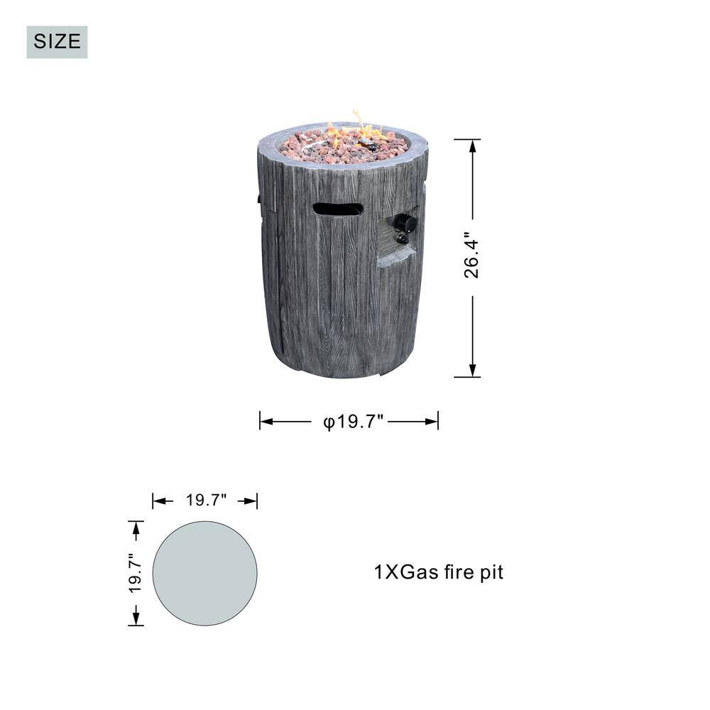 Penny Outdoor Vertical Wood Grain Effect Heater