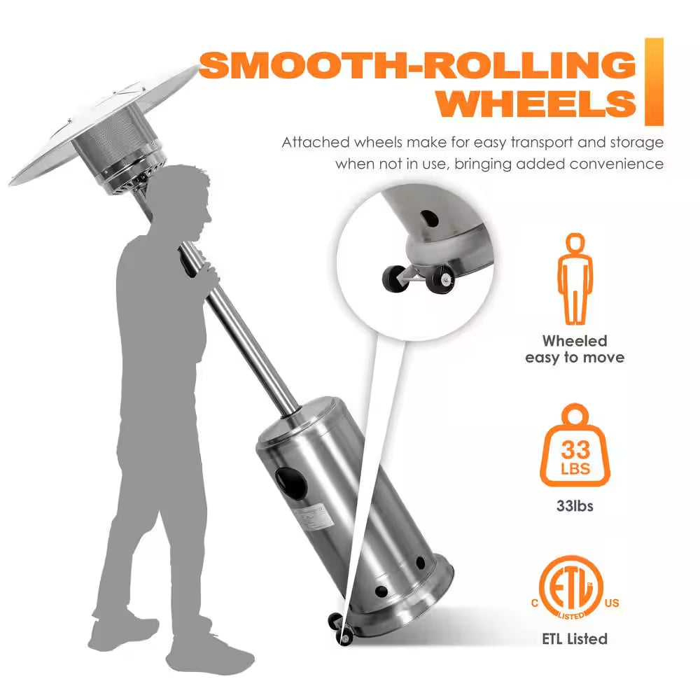 46000-BTU Stainless Steel Outdoor Heater