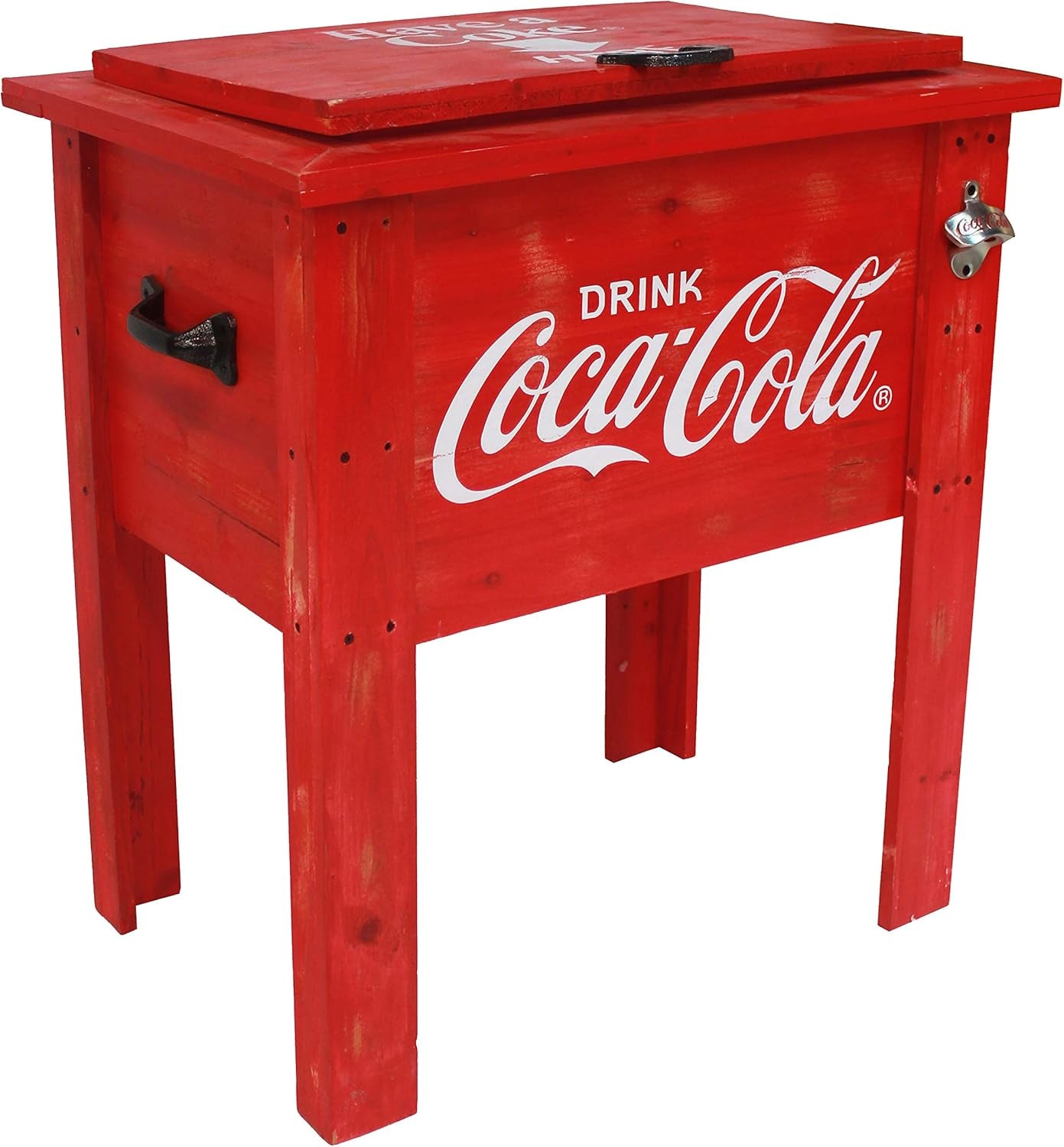 Chill in Style with the Retro Coca Cola Vintage Cooler - 54 Quarts of Refreshing Fun in Classic Red!