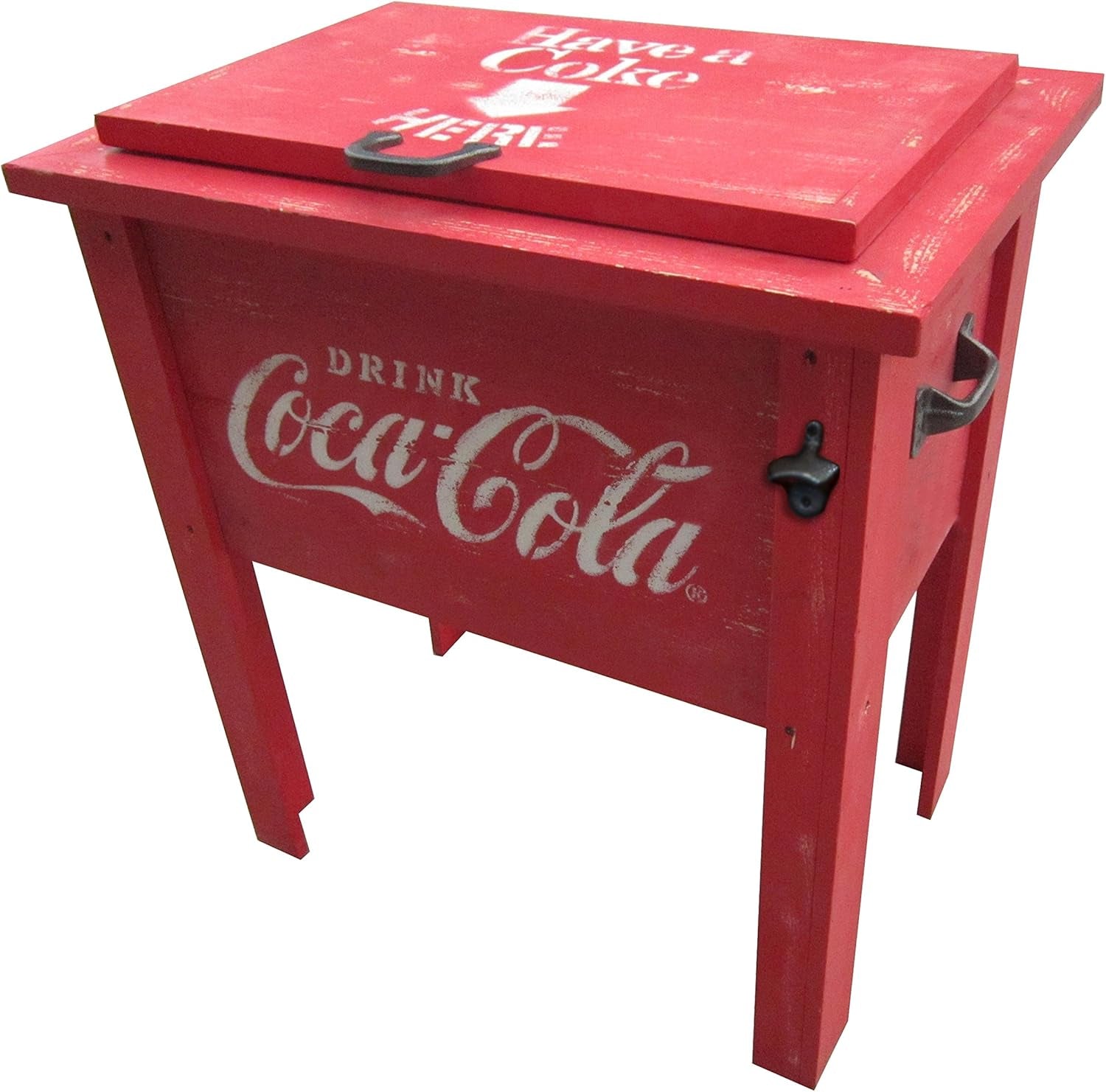 Chill in Style with the Retro Coca Cola Vintage Cooler - 54 Quarts of Refreshing Fun in Classic Red!