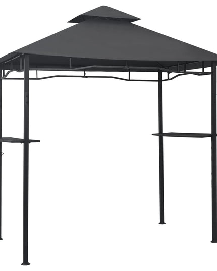 NNEVL BBQ Gazebo 240x150x255 cm Anthracite Steel
