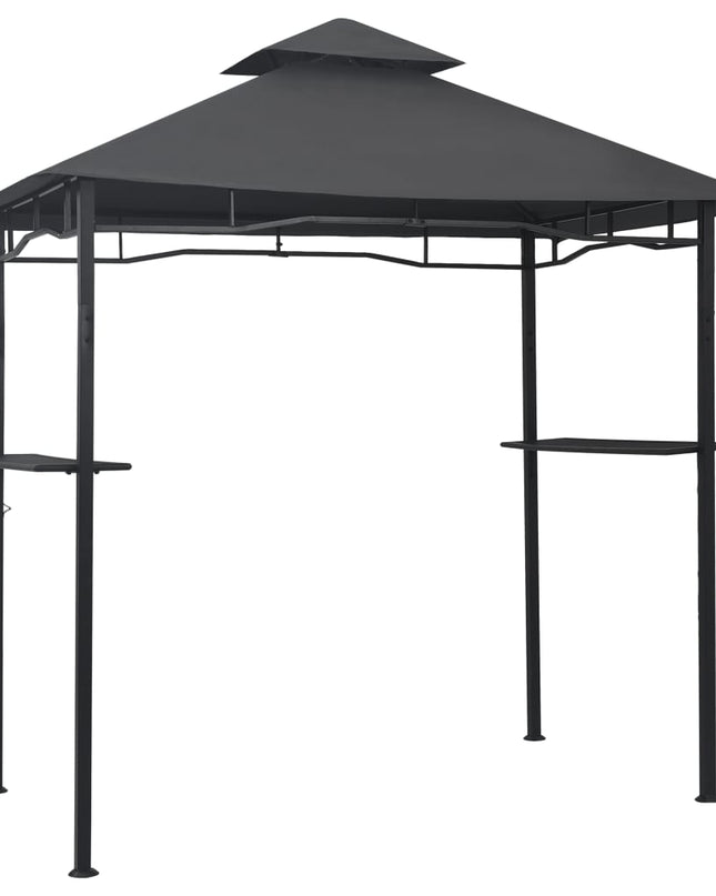 NNEVL BBQ Gazebo 240x150x255 cm Anthracite Steel