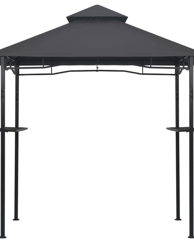 NNEVL BBQ Gazebo 240x150x255 cm Anthracite Steel