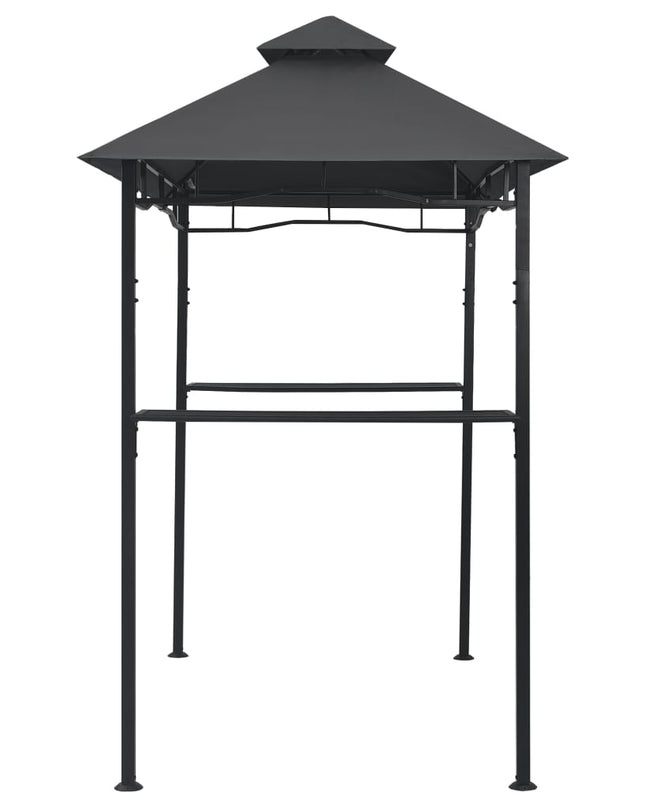 NNEVL BBQ Gazebo 240x150x255 cm Anthracite Steel