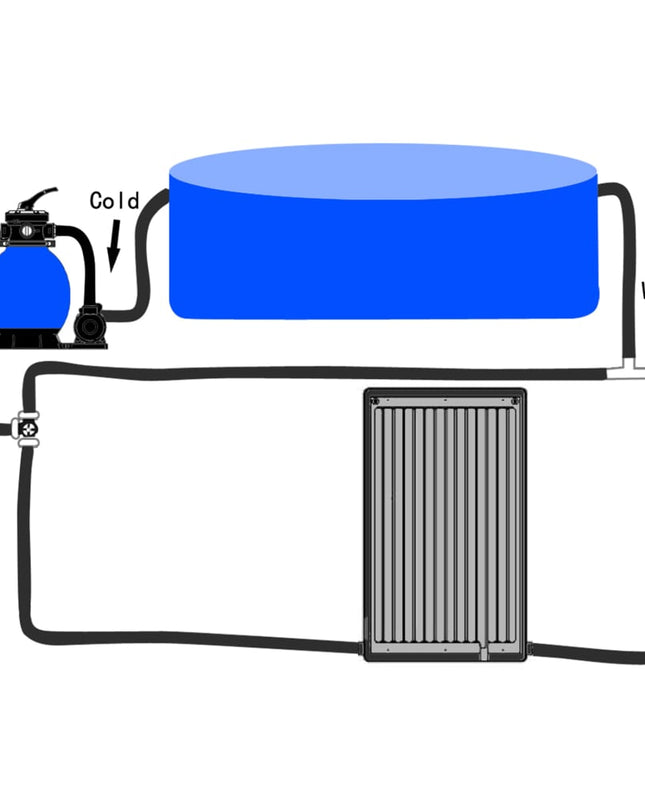 vidaXL Pool Solar Heater Water Heater with Adjustable Legs Hot Water System