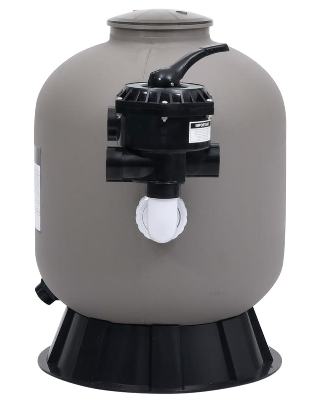 vidaXL Pool Sand Filter with Side Mount 6-Way Valve Gray