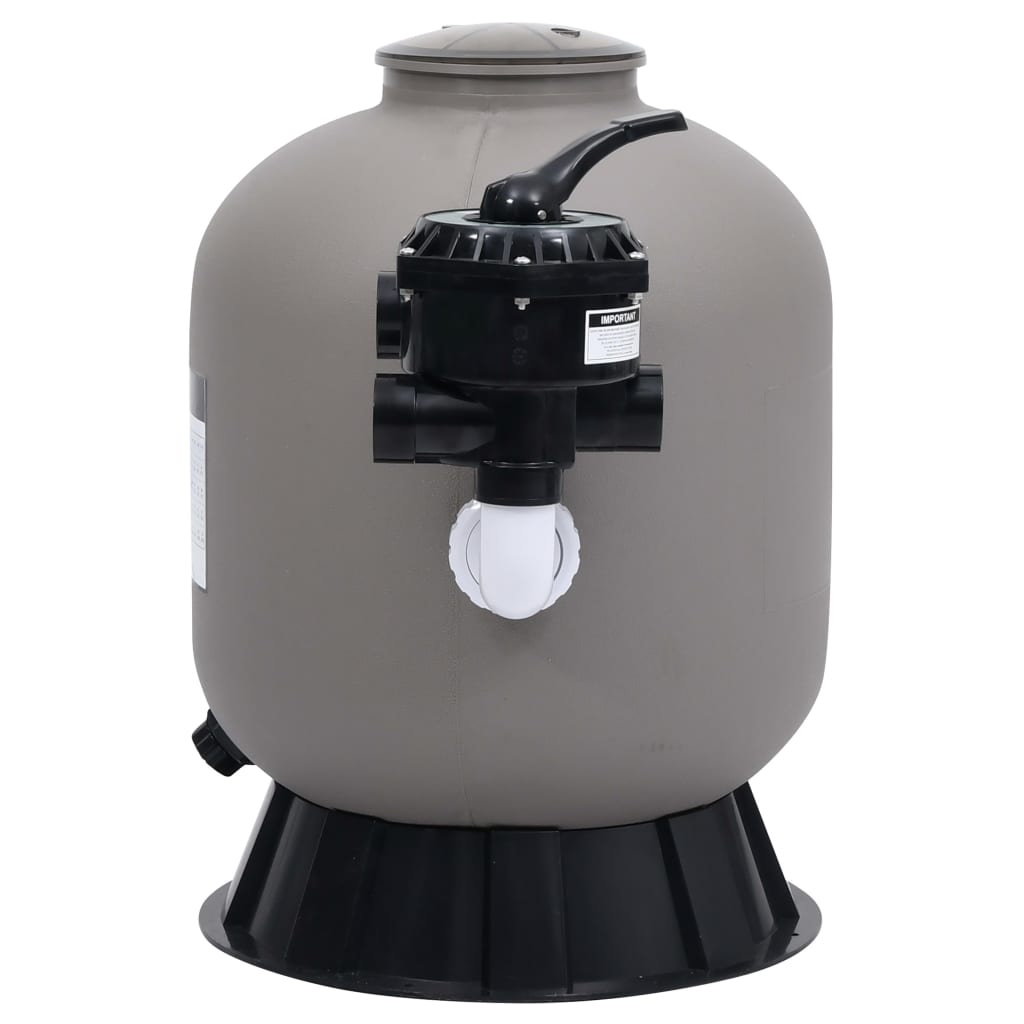vidaXL Pool Sand Filter with Side Mount 6-Way Valve Gray-2