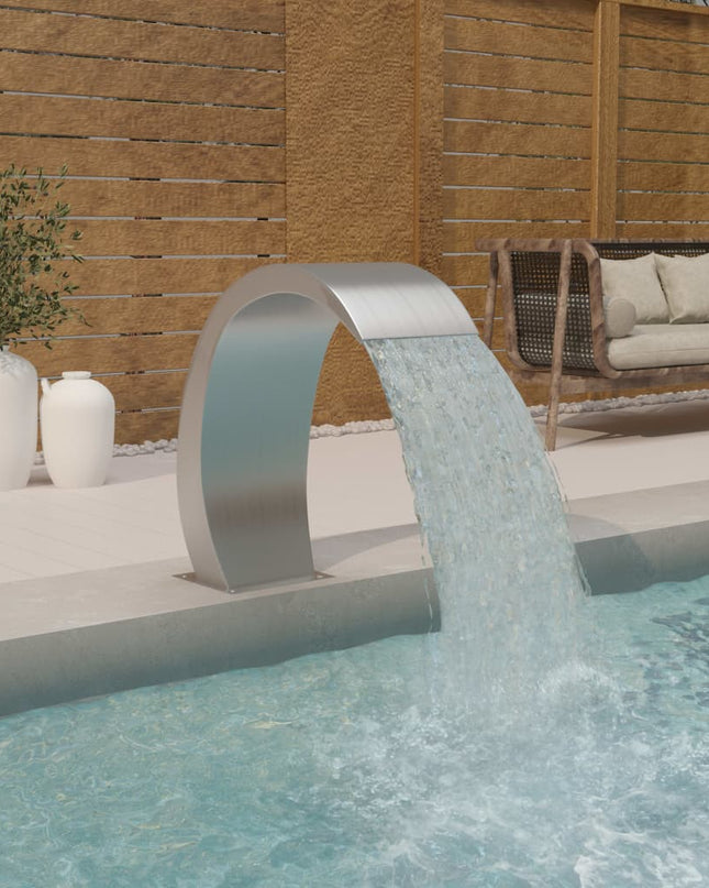 vidaXL Pool Fountain 8.7"x23.6"x27.6" Stainless Steel 304