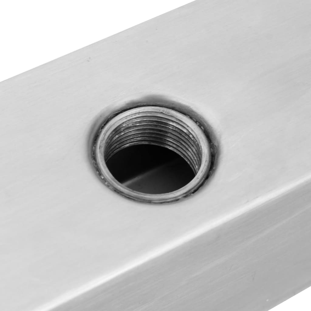 NNEVL Rectangular Waterfall Pool Fountain Stainless Steel 110 cm-4