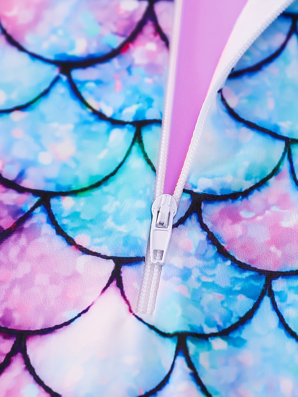 One-piece Enchanting Mermaid Swimsuit for Girls - Vibrant Colors & Stretchable Comfort - Ideal for Pool Parties & Beach Outings