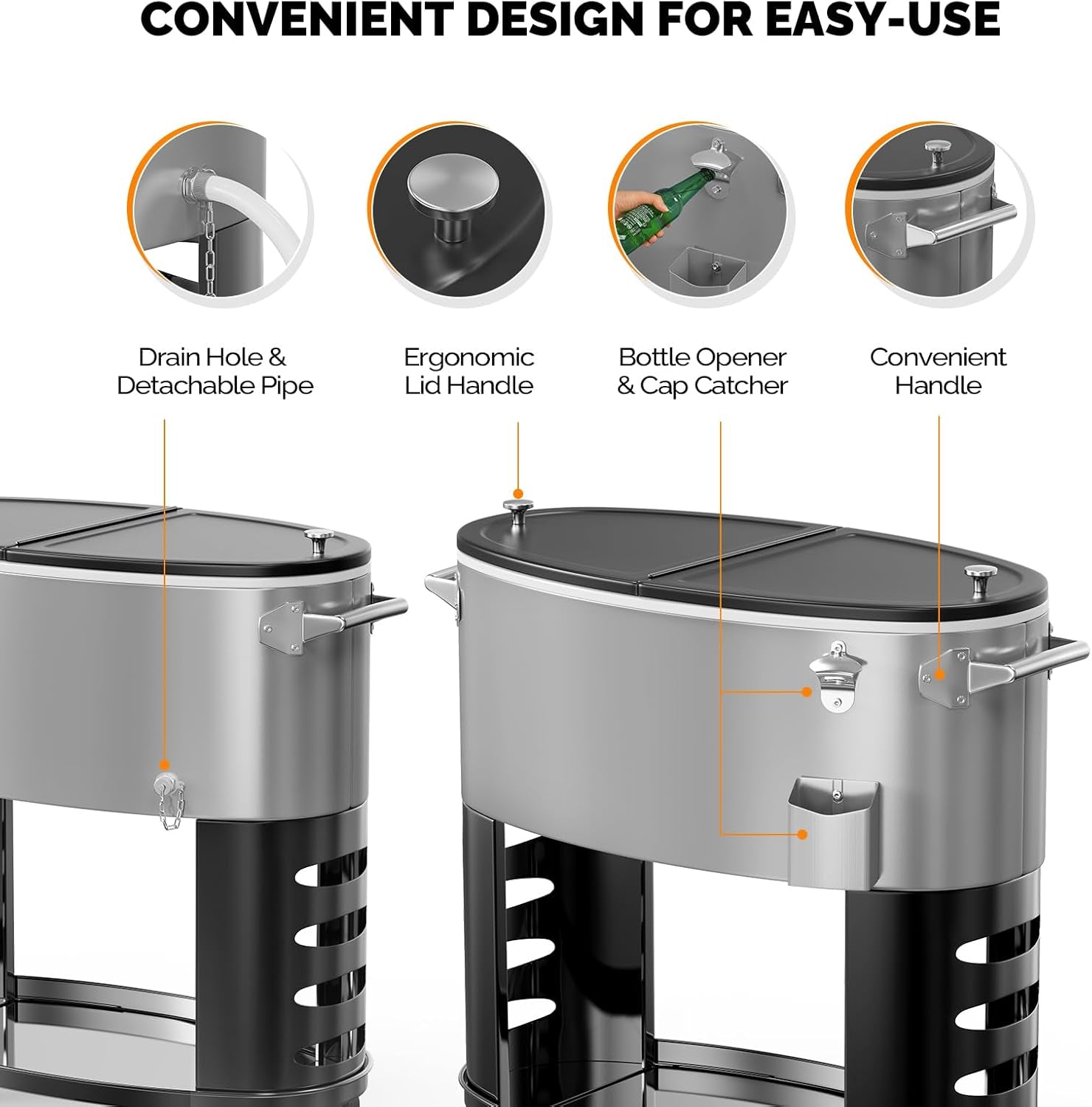 Beat the Heat with Our 70 Qt Rolling Patio Cooler – Your Essential Summer Party Companion!