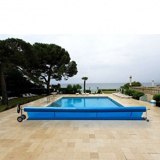 18 Ft Pool Cover Reel Set Aluminum In-ground Swimming Solar Cover Reel