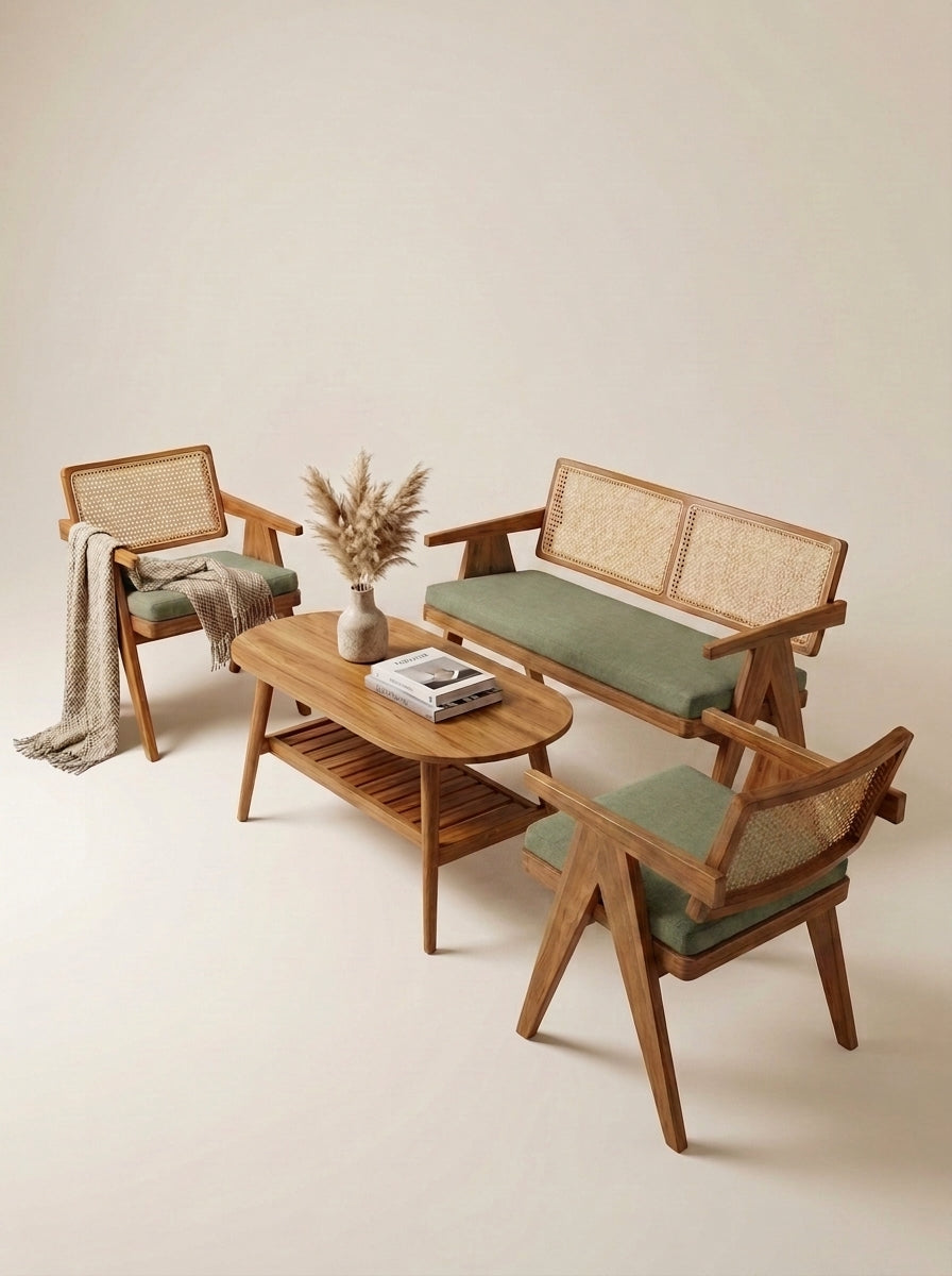 The Rattan Mid-Century Lounge