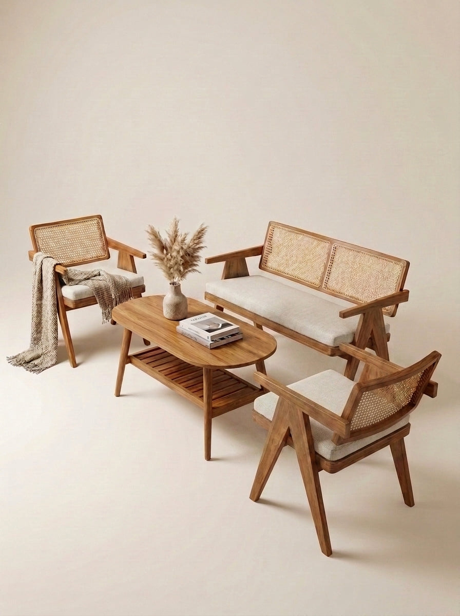 The Rattan Mid-Century Lounge