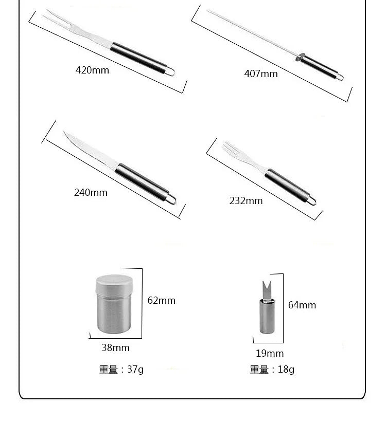 11pcs Outdoor BBQ Grill Tools with Aluminum Box Set