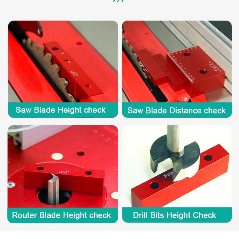 16pcs Industrial & DIY Precision Aluminum Setup Blocks Router Table Height Gauge Bars Customizable OEM Support