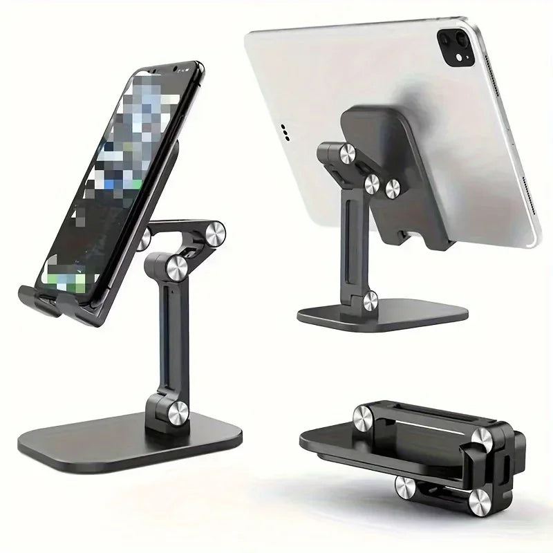 Adjustable Foldable Desktop Phone & Tablet Stand with a Universal Multi-Angle Cradle for iPhone, iPad, & Samsung