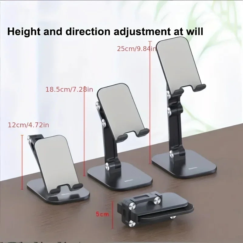 Adjustable Foldable Desktop Phone & Tablet Stand with a Universal Multi-Angle Cradle for iPhone, iPad, & Samsung