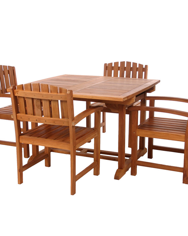5-Piece Butterfly Extension Table Dining Chair Set