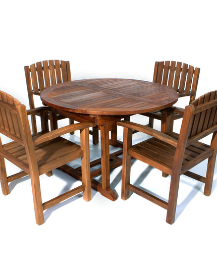 5-Piece Oval Extension Table Dining Chair Set