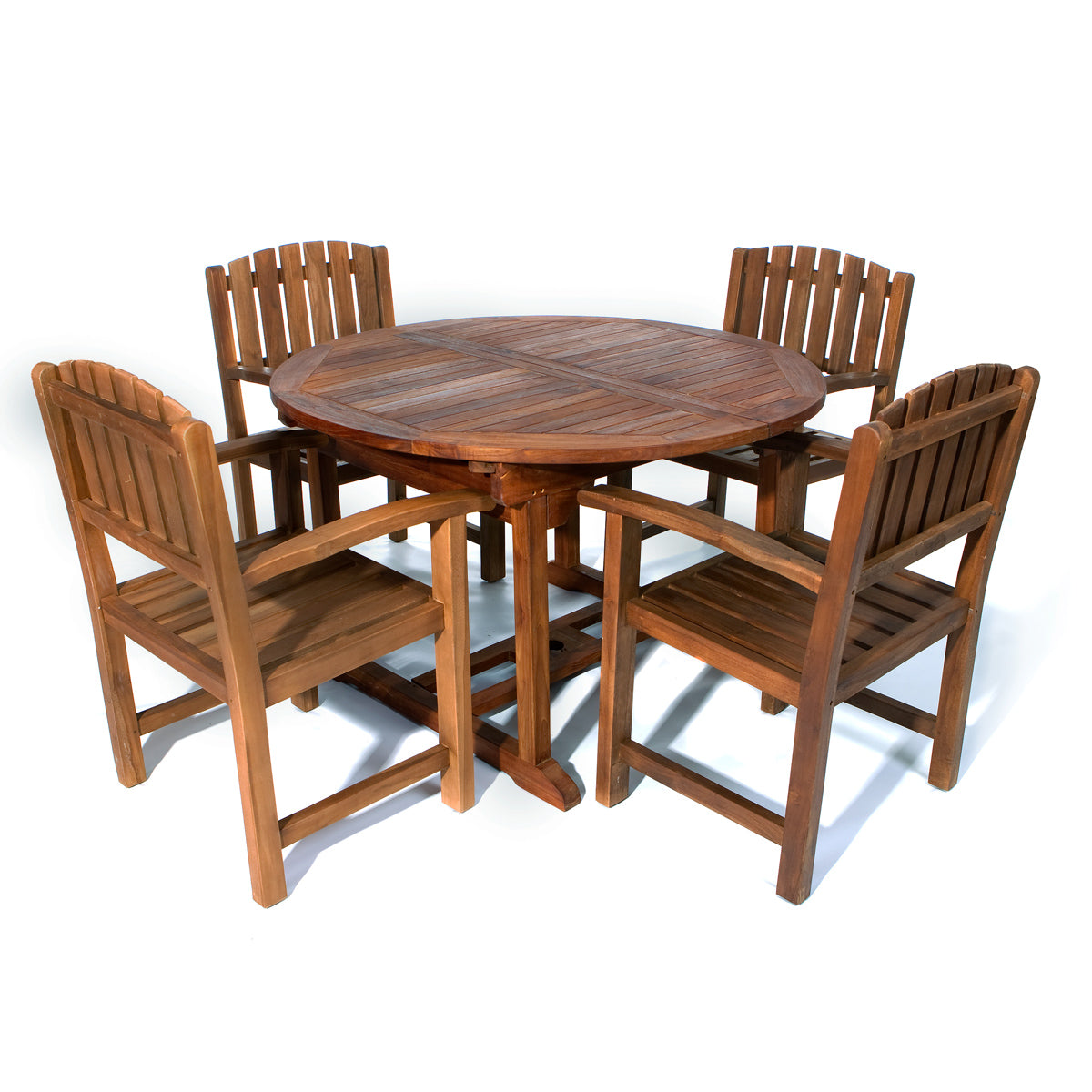 5-Piece Oval Extension Table Dining Chair Set